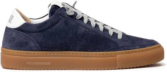 P448 Blauwe Leren Sneaker Blue Dames