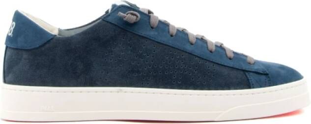 P448 Blauwe Suède Herensneakers Jack Model Blue Heren