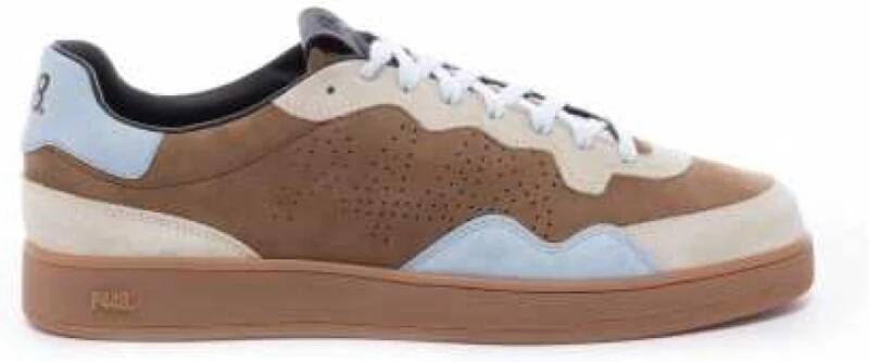 P448 Casual Suède Sneakers Beige Blauw Bruin Multicolor Heren