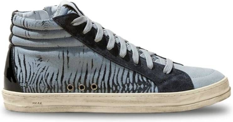 P448 Grijze en Zwarte Hoge Sneakers Blue Dames