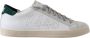 P448 John Denim Leren Sneakers Groene Zool White Heren - Thumbnail 1