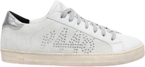 P448 Witte Leren Sneakers White