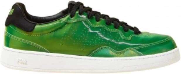 P448 Neon Green Black Metallic Sneakers Yam Green Heren