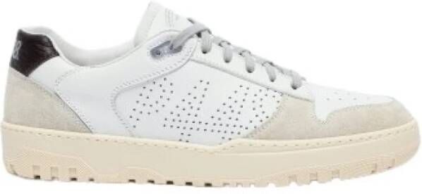 P448 Mason Wit en Beige Suède Sneakers White Heren