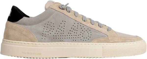 P448 Beige Grijze Roze Sneaker met Gemengd Materiaal Gray Heren