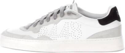 P448 Witte Leren Sneakers White Heren