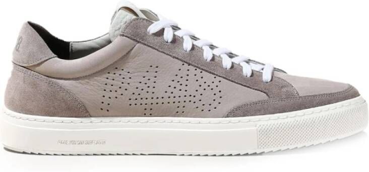 P448 Topo-gekleurde Sneakers met Witte Zool Beige Heren