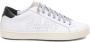 P448 Vintage-geïnspireerde Lage Top Leren Sneaker White Heren - Thumbnail 1