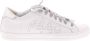 P448 Witte en Zilveren Leren Sneakers White Dames - Thumbnail 1