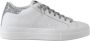 P448 Witte Leren Glitter Sneakers White Dames - Thumbnail 1