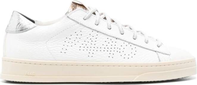 P448 Witte Leren Jack Lage Sneakers White Dames