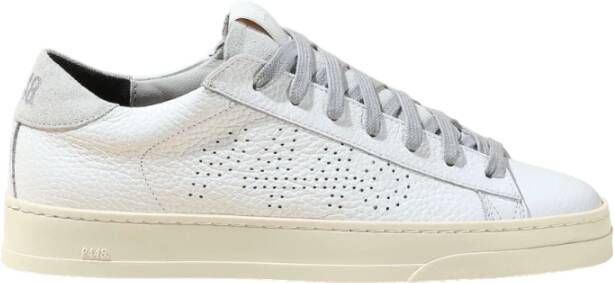 P448 Witte Leren Jack Lage Sneakers White Dames