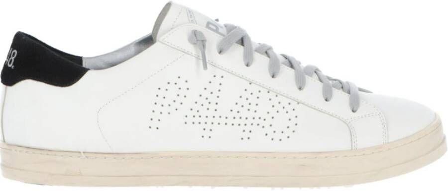 P448 Witte Leren Jack Sneakers White Heren