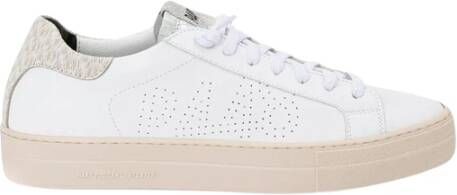 P448 Witte Leren Sneaker White Dames