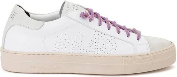 P448 Witte Leren Sneaker White Dames