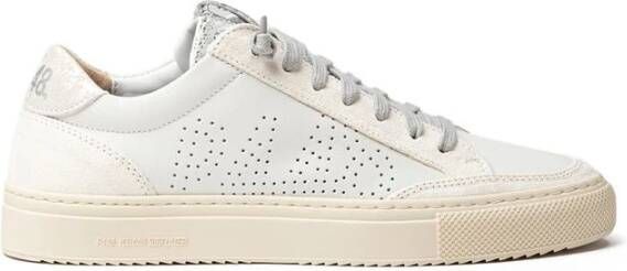 P448 Witte Leren Sneaker White Dames