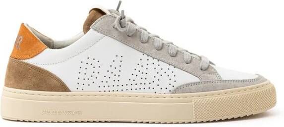 P448 Witte Leren Sneaker White Dames