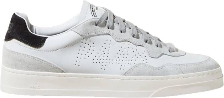 P448 Witte Leren Sneakers White Heren