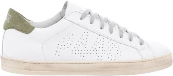 P448 Witte Leren Sneakers White