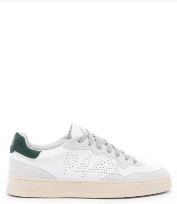 P448 Witte Leren Sneakers White Heren