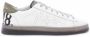 P448 Witte leren sneakers zwarte zool White Heren - Thumbnail 1