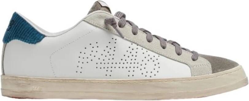 P448 Witte Sneakers Kleurblok Ontwerp White Heren