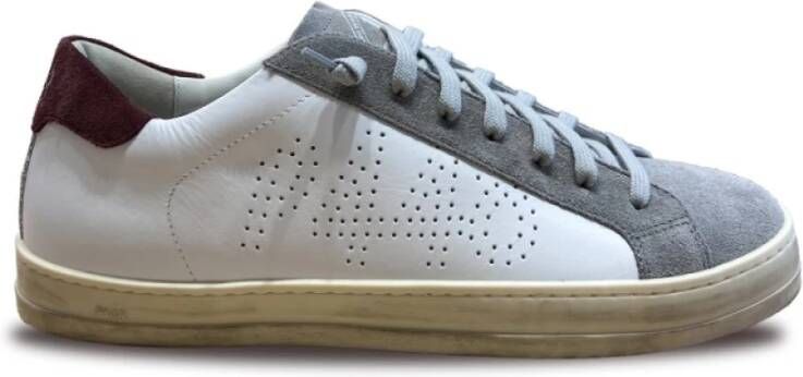 P448 Witte sneakers met grijze details White Heren