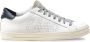 P448 Witte Sneakers met Grijze Tong White Heren - Thumbnail 1