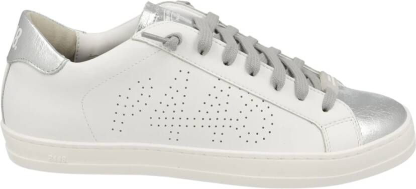 P448 Witte Sneakers met Zilveren Details White Dames