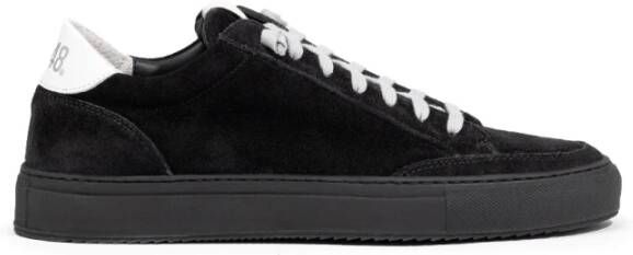 P448 Zwarte Suède Sneakers Soho-M Stijl Black Heren