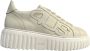 Paciotti Beige Leren Sneakers met Maxi Patch Logo Beige Dames - Thumbnail 1