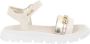 Paciotti Dames Sandalen van Imitatieleer met Klittenbandsluiting Beige Dames - Thumbnail 1