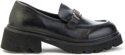 Paciotti Gouden gesp leren mocassin vrouw Black Dames