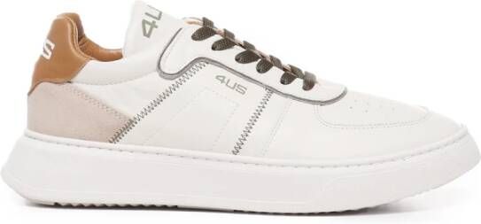 Paciotti Italiaanse Leren Sneakers Room Mosterd Beige Heren