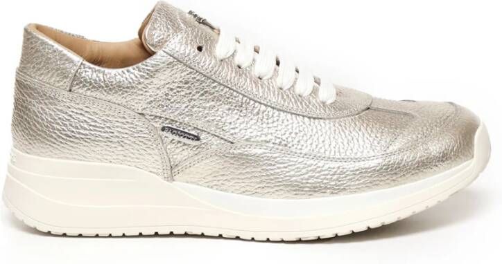 Paciotti Platinum Witte Sneakers met Veters Gray Dames