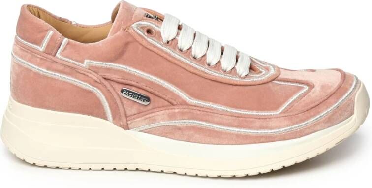 Paciotti Roze Fluweel Veterschoenen Pink Dames