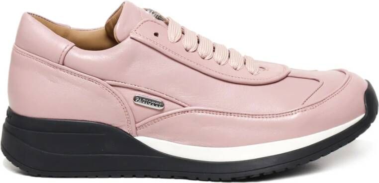 Paciotti Roze Sneakers met Klassieke Witte Inzet Pink Dames