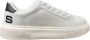 Paciotti Witte leren sneakers met zwart logo White Heren - Thumbnail 1