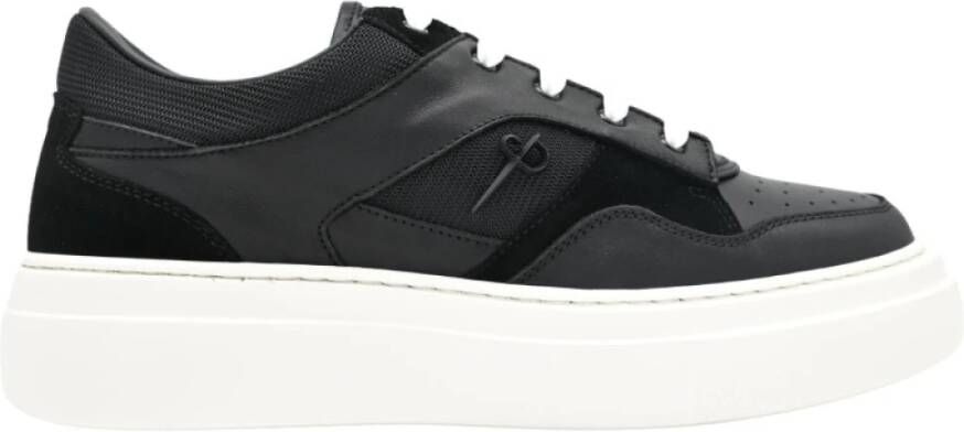 Paciotti Zwarte Sneakers Softly Black Pug Black Heren