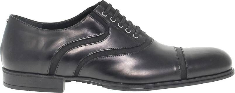 Paciotti Zwarte veterschoenen in Franse stijl Black Heren