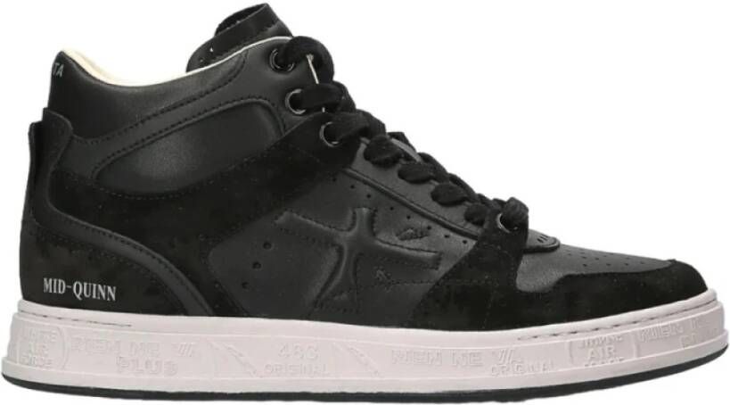 Premiata Basketbal-geïnspireerde Couture Sneakers met Brogue-details Black Heren