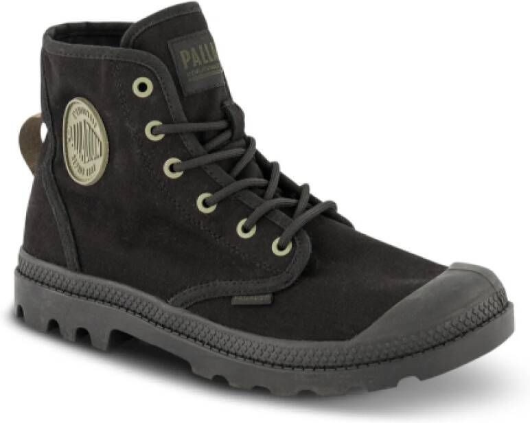 Palladium Zwarte Canvas Vegan Hi-Top Laars Black Heren