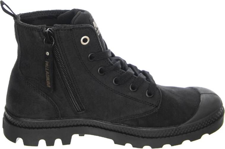 Palladium Zwarte Suède Veterschoenen Black Dames