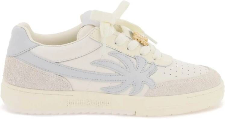 Palm Angels Gewatteerde Leren Sneakers met Palmboom Multicolor Dames