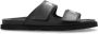 Palm Angels Leren slippers met logo Black Dames - Thumbnail 1