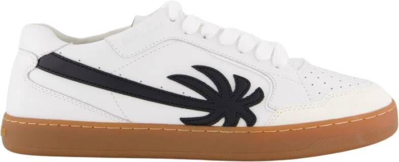 Palm Angels Leren sneakers voor heren White Heren