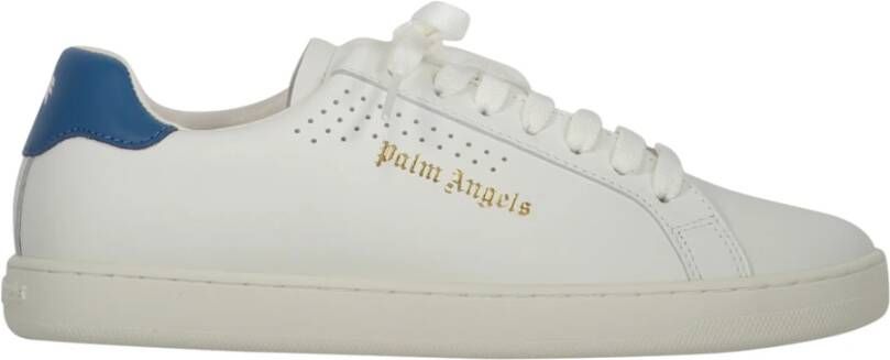 Palm Angels Leren Tennissneakers met Contrasterende Hiel White Heren