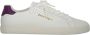 Palm Angels Leren Tennissneakers met Contrasterende Hiel White Heren - Thumbnail 1