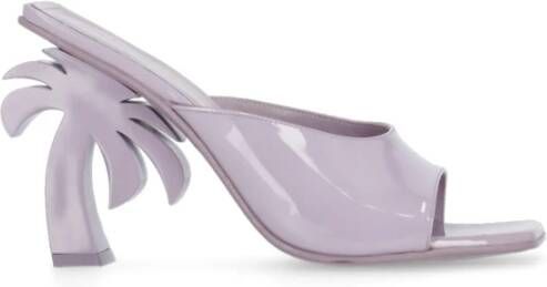 Palm Angels Lila Leren Hakmuiltjes Purple Dames