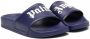 Palm Angels Kids Slippers met logoprint Blauw - Thumbnail 1